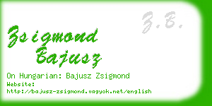 zsigmond bajusz business card